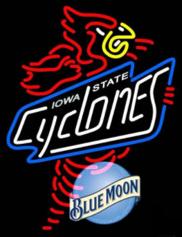 Blue Moon Iowa Cyclones Neon Sign